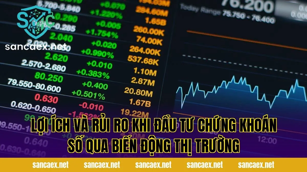 Lợi ích và rủi ro khi đầu tư chứng khoán số qua biến động thị trường