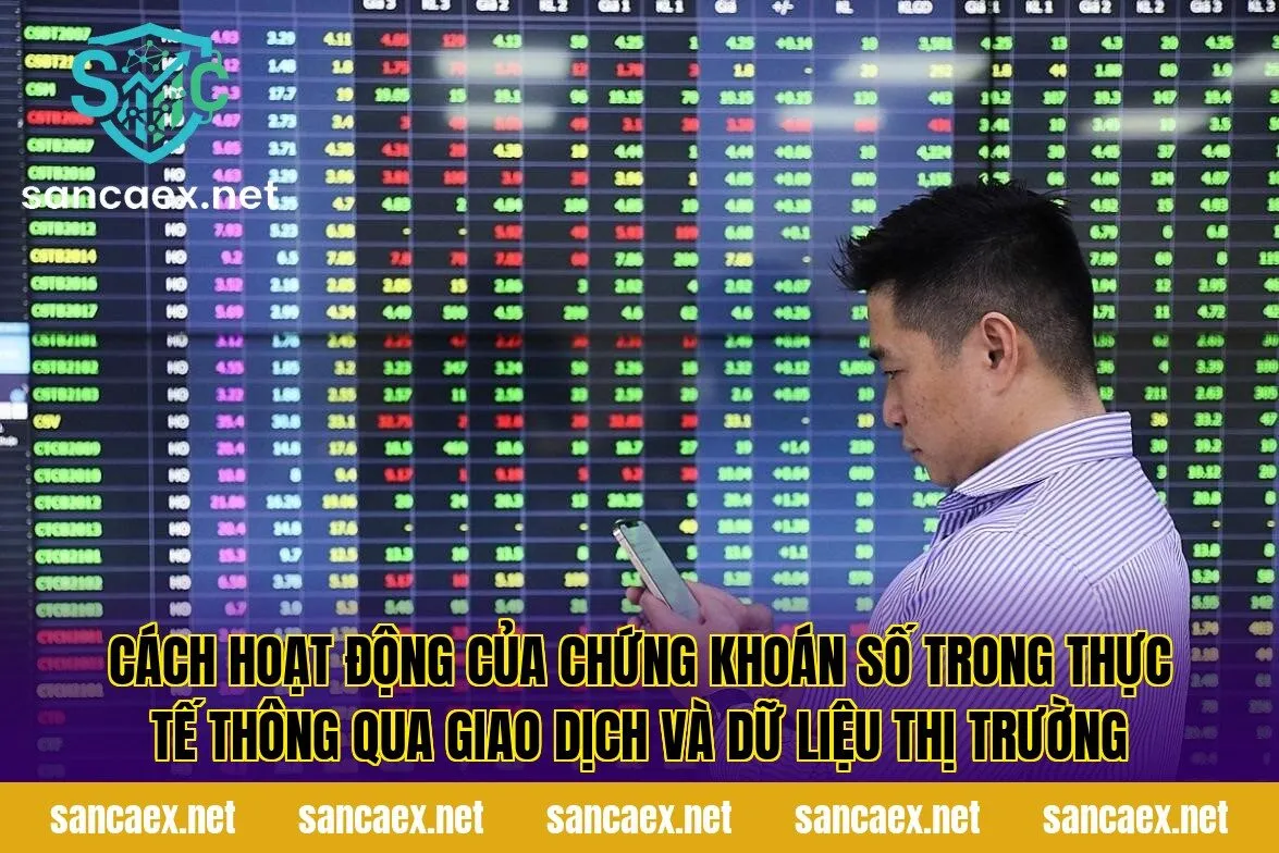 Cách hoạt động của chứng khoán số trong thực tế thông qua giao dịch và dữ liệu thị trường
