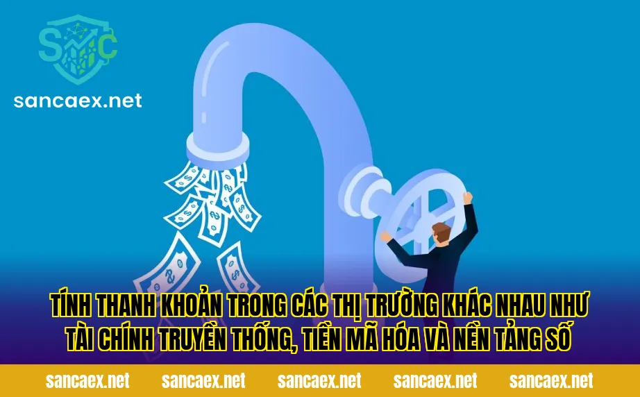 Tính thanh khoản trong các thị trường khác nhau như tài chính truyền thống, tiền mã hóa và nền tảng số